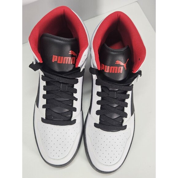 PUMA Rebound Layup Elevated High Top  Mens 9.5 White Basketba Sneakers  39298401 - Picture 4 of 8